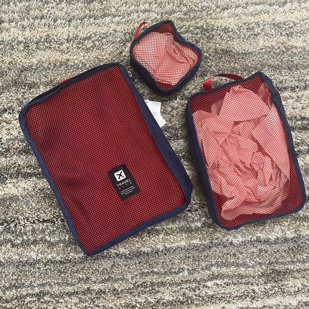 Neiman Marcus 3Pc Packing Cube Set | Neiman Marcus Packing Cubes | Nylon Packing - Picture 8 of 15
